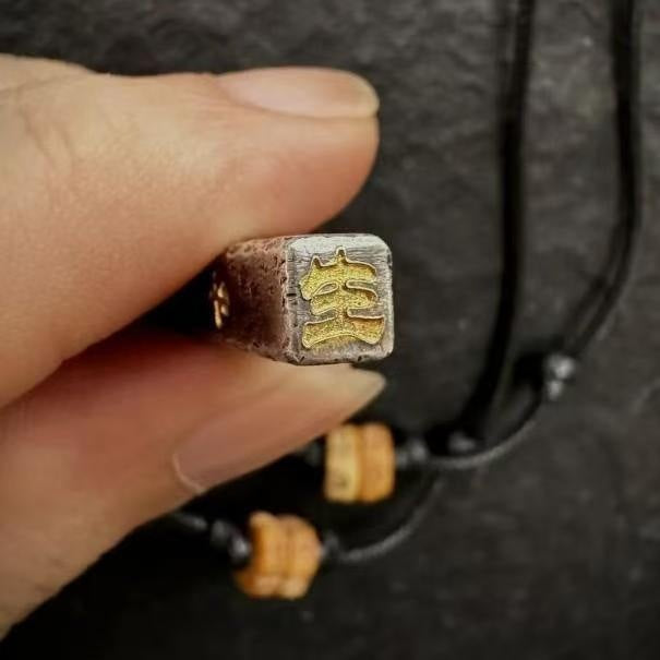 Taoist Sacred Artifact Tianpeng Ruler Silver-Plated Handmade Pendant