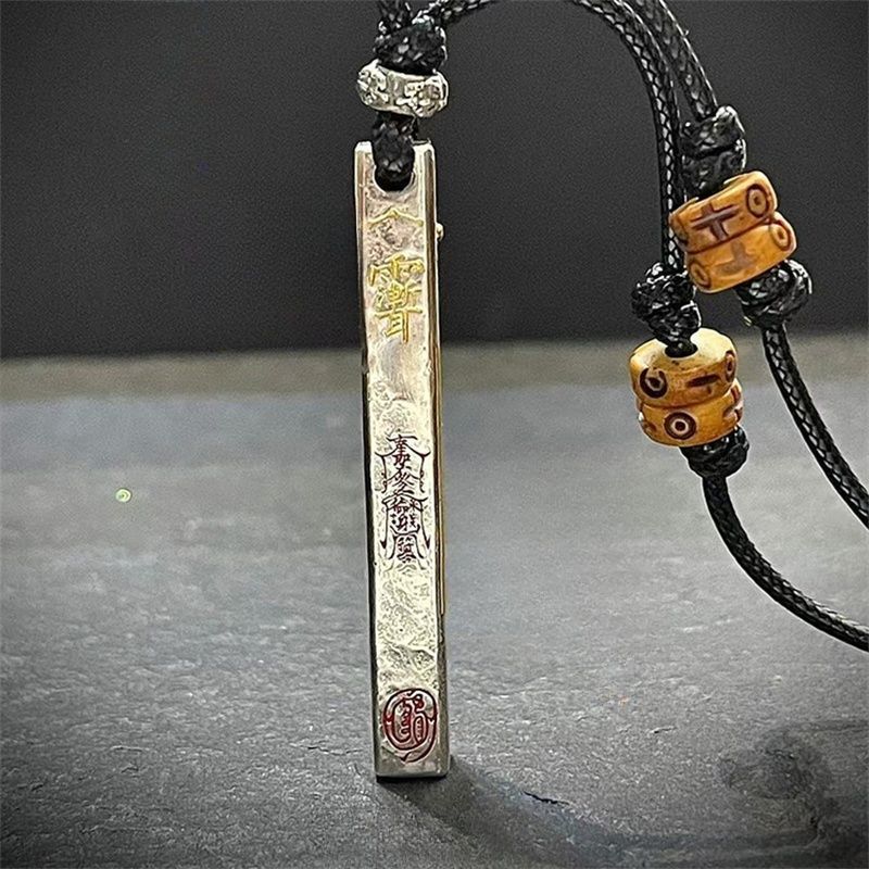 Taoist Big Dipper Wealth-Attracting Talisman Silver-Plated Handmade Pendant