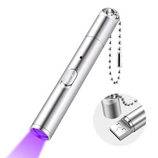 USB Rechargeable UV Blacklight Flashlight 365/395nm