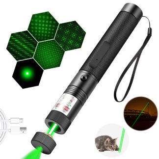 USB Rechargeable 303 Star Laser Pointer - Green/Red/Purple