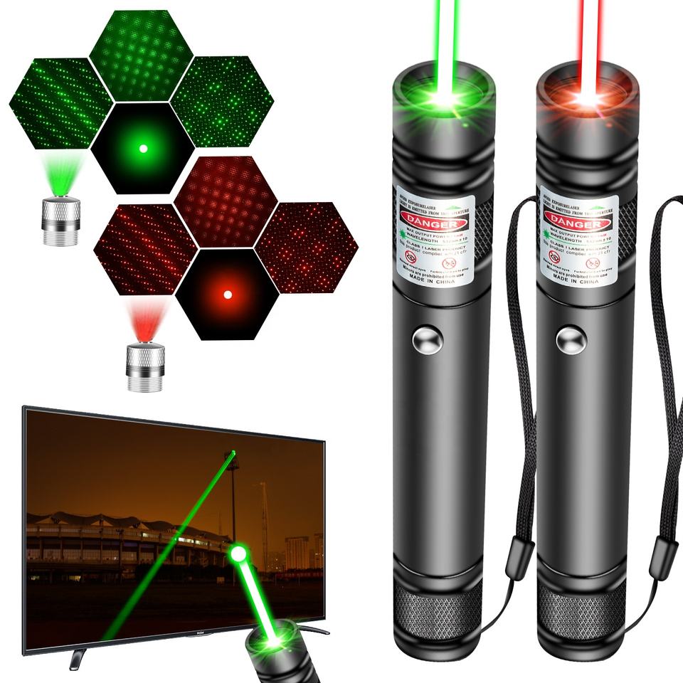 High-Power Green & Red Laser Pointer - Long Range