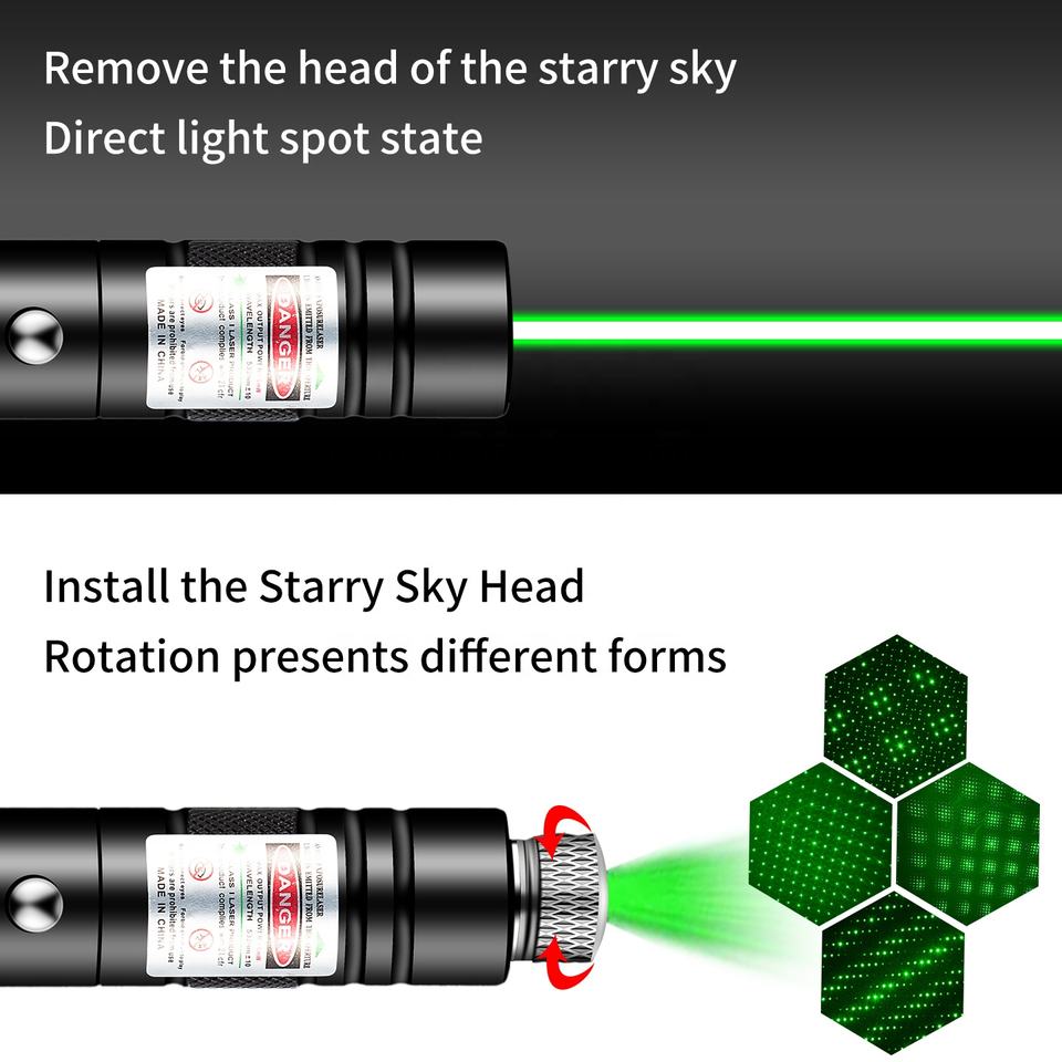 High-Power Green & Red Laser Pointer - Long Range - Image 2