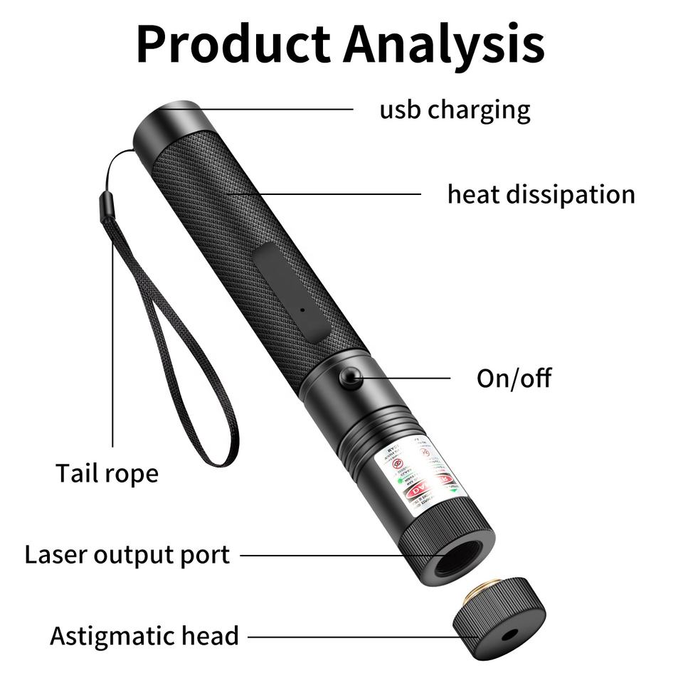 USB Rechargeable 303 Star Laser Pointer - Green/Red/Purple - Image 3