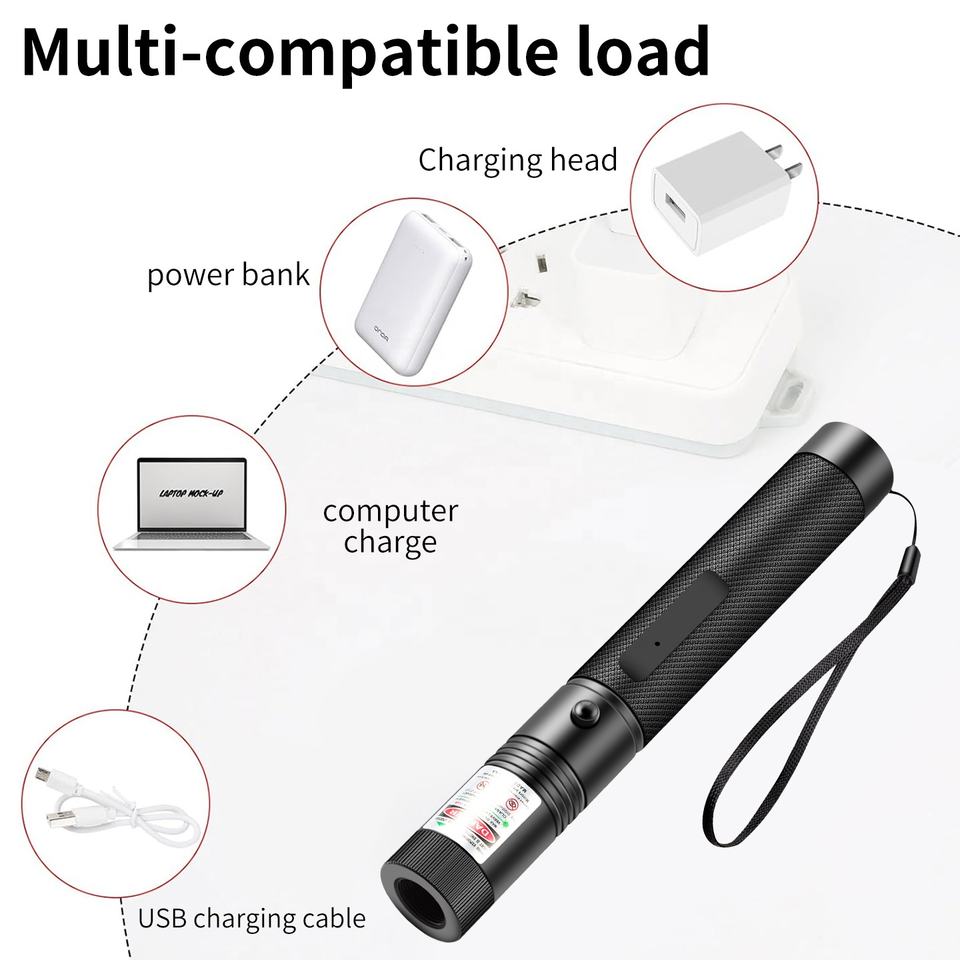 USB Rechargeable 303 Star Laser Pointer - Green/Red/Purple - Image 5