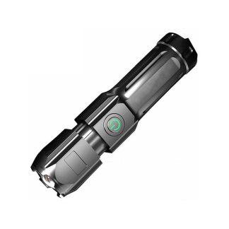 Outdoor 1101 Type Flashlight Rechargeable Zoomable Ultra-Bright Flashlight ABS Camping Heavy-Duty Flashlight